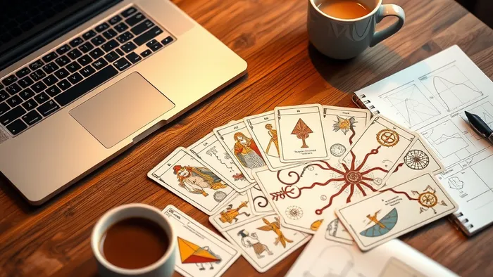 Иллюстрация к статье: Что ждёт мой фриланс-проект в ближайшие полгода: рост или спад? Карты Таро как стратегический компас