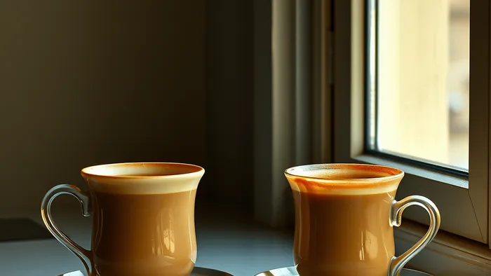 Две кофейные чашки на столе символизируют несостоявшуюся встречу. Перевернутая чашка и карты Таро намекают на анализ ситуации и нарушенные планы.