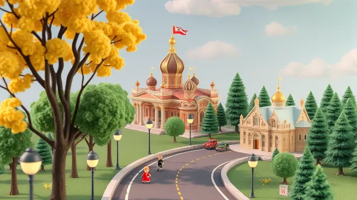 Метафорическое изображение выбора между двумя путями в образовательном бизнесе с использованием символов карт Таро Императрица и Император