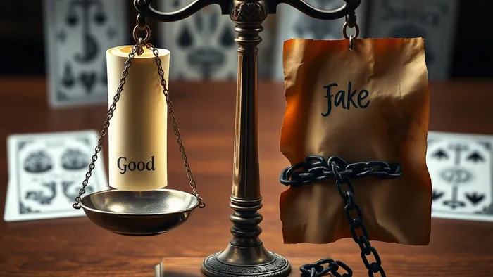 Иллюстрация к статье: Фальсификация доказательств в суде: стоит ли идти до конца? Разбор через призму карт Таро