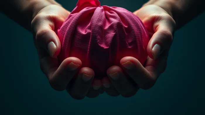 Руки держат разорванную купюру, сквозь которую видны карты Таро Тройка Мечей и Сила, символизирующие боль и выбор в ситуации финансовой нечестности.