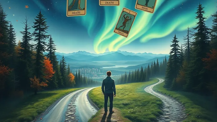 Иллюстрация к статье: Канада и выбор пути: остаться в профессии или начать с нуля? Карты Таро как зеркало для сложного решения