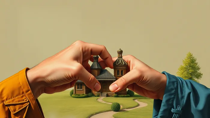 Аллегорическое изображение конфликта поколений: старшие руки строят традиционный дом из кубиков, молодые руки создают рядом свою, иную структуру. На фоне — символы карт Таро.