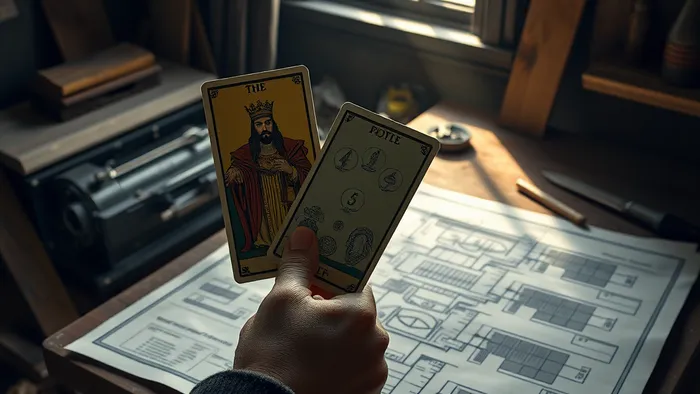 Иллюстрация к статье: Кредит на станки для мастерской: как карты Таро помогают разглядеть риски и возможности