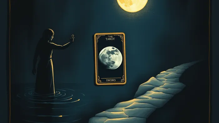 Символическая иллюстрация в стиле карт Таро: сложный выбор между помощью утопающему в темноте и путем к свету.