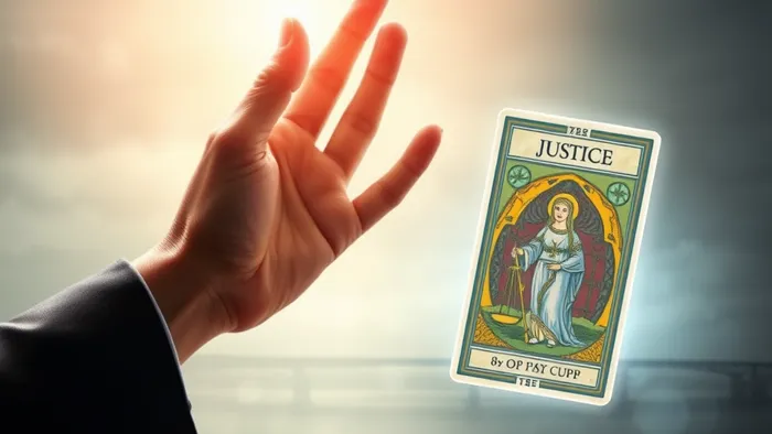 Символическое изображение отказа от работы: рука вежливо отклоняет контракт, рядом парит карта Таро '8 Кубков', на заднем плане — сохранённые мосты.