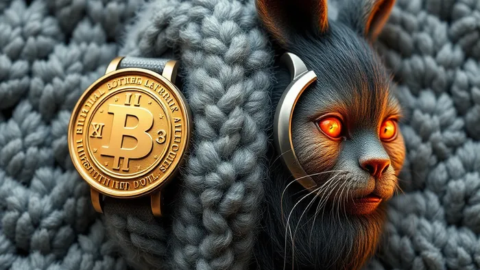 Символическое изображение выбора между деньгами (стопка монет) и временем/действием (песочные часы и меч) на весах. Иллюстрация в стиле магического реализма для темы эмиграции и Таро.