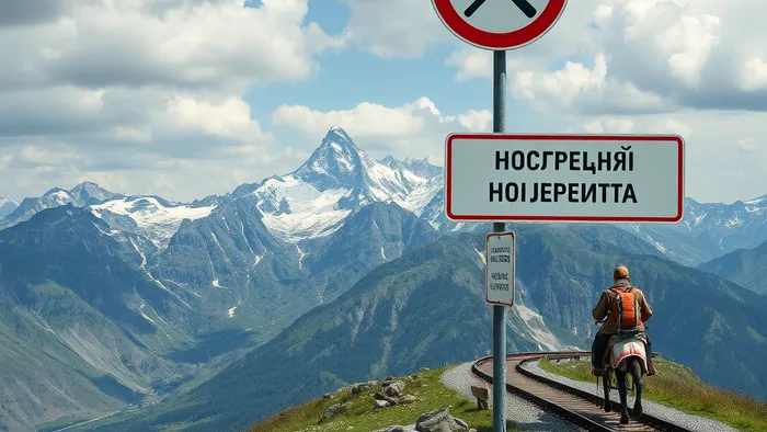 Символическая иллюстрация выбора между бизнесом и работой при переезде в Грузию: две дороги и архетипы карт Таро Император и Колесница.