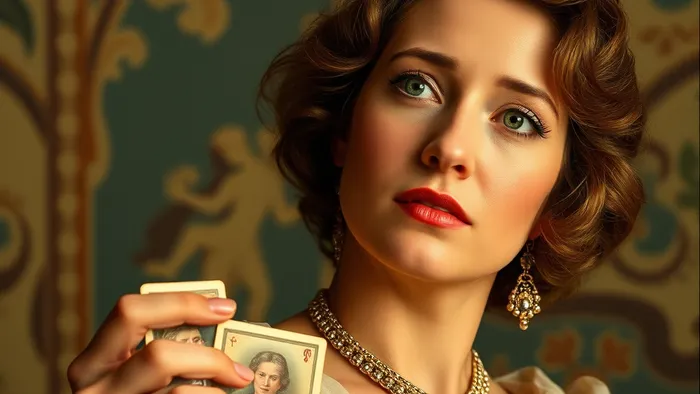 Символическое изображение связи между сутулой осанкой и картами Таро: Императрица, Пятерка Мечей и Отшельник.