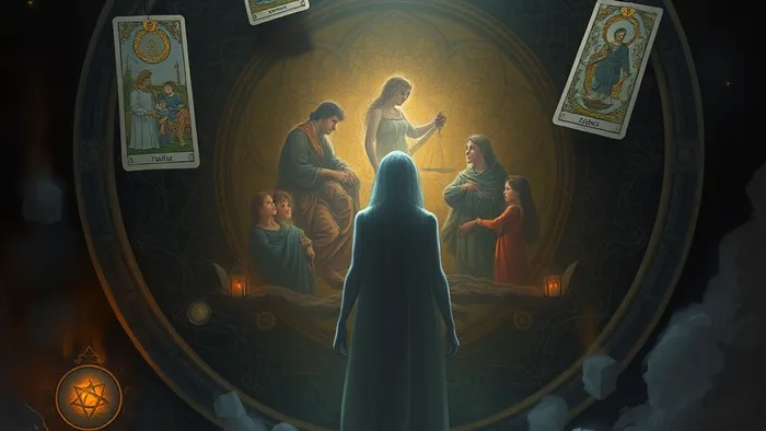 Иллюстрация к статье: Почему душа выбирает именно этих родителей? Разбор кармического выбора через призму Таро