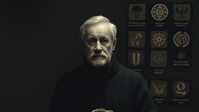 Человек взаимодействует с зеркалом, состоящим из перевернутых карт Таро, одна из которых поворачивается и начинает светиться, символизируя признание своей ценности.