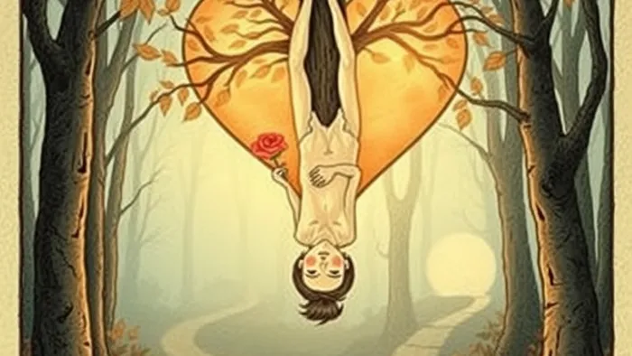 Повешенный Таро на любовь: Когда остановка становится откровением