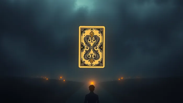 Символическое изображение дилеммы выбора между работой (пентакли) и отношениями (кубки) с картой Таро Двойка Пентаклей как символом баланса