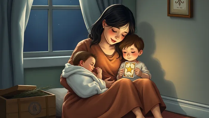 Иллюстрация к статье: Старший, младший и колода: Как карты Таро помогают распределить любовь между детьми