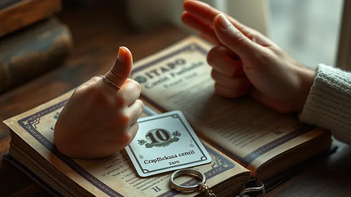 Руки взрослого ребенка и пожилого родителя над раскрытой книгой с картами Таро, символизирующие сложный выбор о совместном проживании.