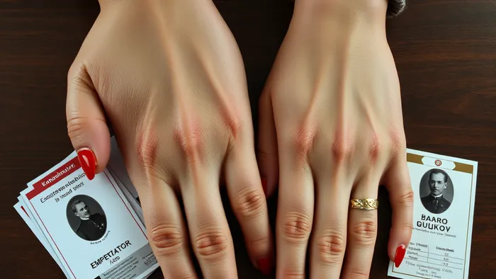 Две женские руки на столе символизируют разные подходы к совместной покупке дома: рациональный расчет и эмоциональную привязанность. Рядом лежат карты Таро Император, Рыцарь Кубков и Башня.