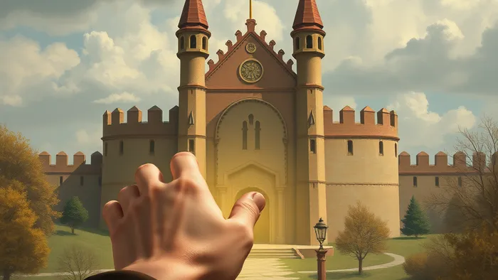 Рука протягивает ключ к замку-сердцу на фоне осколков зеркала — символ осторожного открытия после душевной травмы.