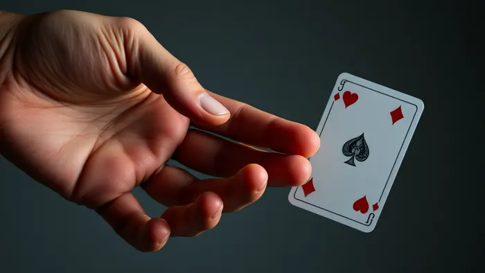 Символическое изображение страха успеха: рука тянется к успеху (кристалл), но ему мешает тень-барьер в форме карты Таро Дьявол.