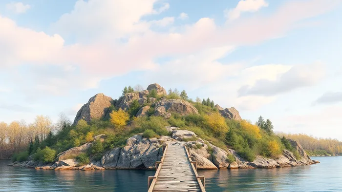 Символическое изображение связи знака Близнецы и карт Таро: мост из арканов между двумя берегами в весеннем вихре.