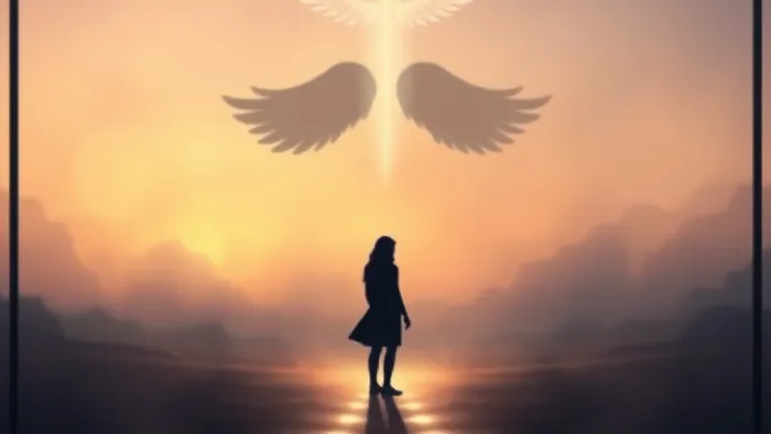 Символическое изображение аркана Таро Влюбленные: фигура на распутье между двумя путями под светом высшего знания.