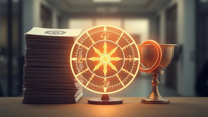 Иллюстрация к статье: Влюблённость в коллегу и строгие правила: Рисковать карьерой? Разбор через призму Таро