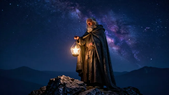 Иллюстрация к статье: Архетип Отшельника: Психология внутренней тишины и свет сознания