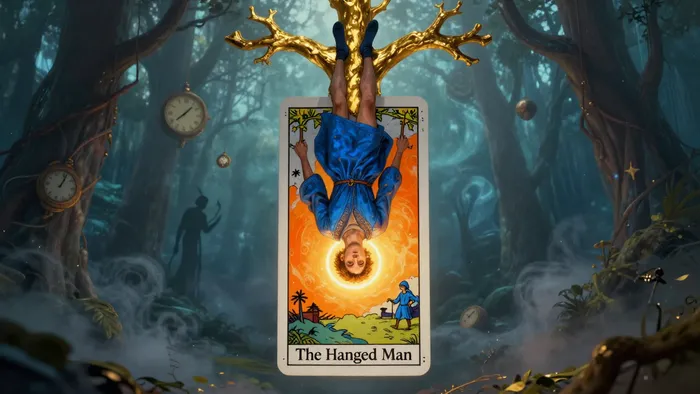 Иллюстрация к статье: Архетип Повешенного: искусство добровольной паузы и теневая работа в зеркале Юнга