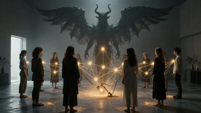 Иллюстрация к статье: Аркан Дьявол в зеркале расстановок по Хеллингеру: Как системные связи становятся цепями