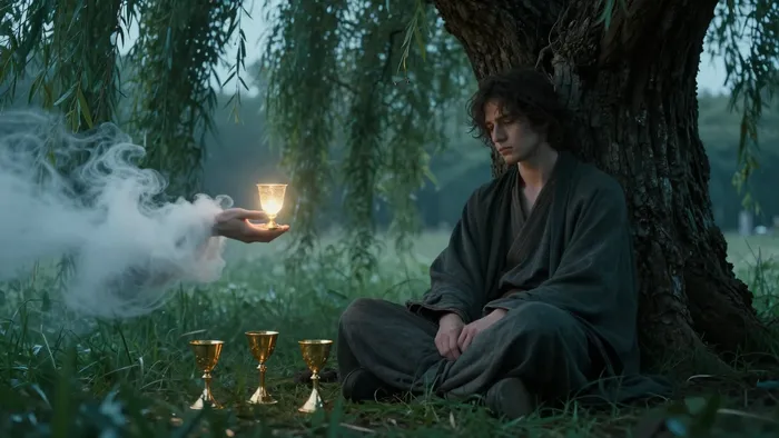 Иллюстрация к статье: Четверка Кубков в чувствах: когда любовь превращается в скуку