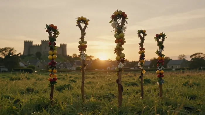 Иллюстрация к статье: Четверка Жезлов как карта дня: практика заземления и радости в повседневности