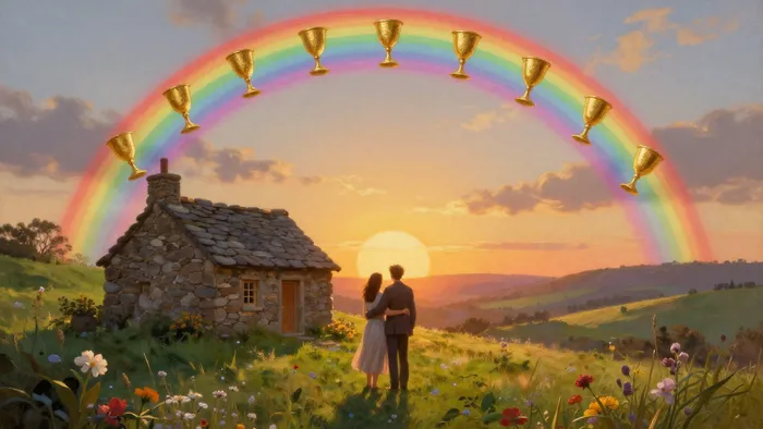 Иллюстрация к статье: Десятка Кубков на любовь: Значение аркана в отношениях и чувствах