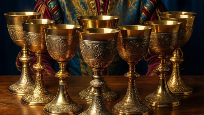 Девятка Кубков: Когда счастье становится иллюзией, а вино — лекарством от одиночества