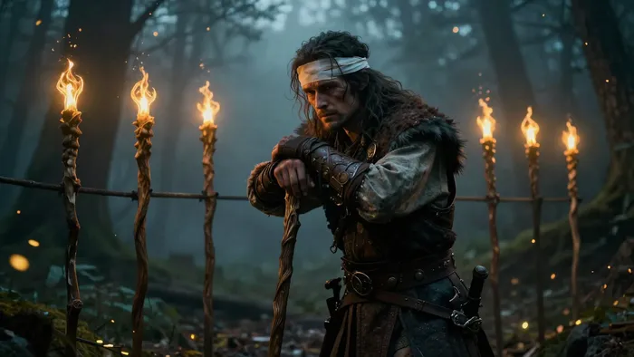 Иллюстрация к статье: Девятка Жезлов: искусство держать оборону, когда силы на исходе