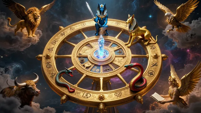 Иллюстрация к статье: Дневник таролога: Колесо Фортуны — как поймать ритм Вселенной