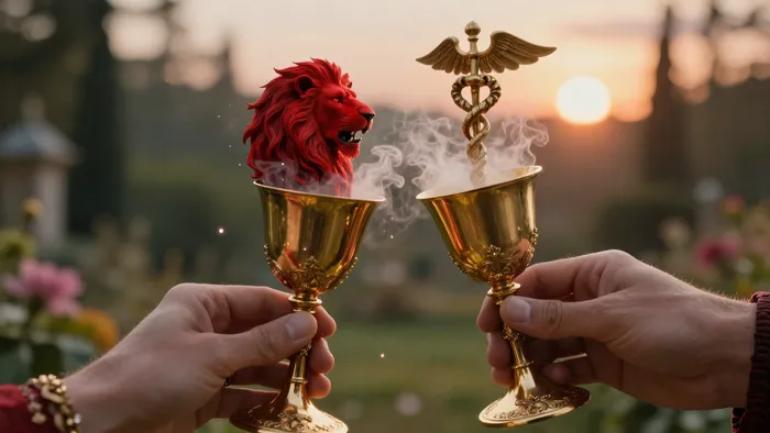 Иллюстрация к статье: Двойка Кубков Таро: Магия резонанса и искусство истинной близости