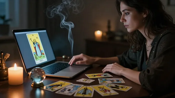 Иллюстрация к статье: Искусство видеть сквозь пиксели: Как на самом деле проходит урок таро онлайн