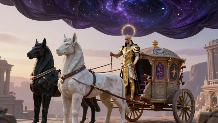 Иллюстрация к статье: Колесница: Триумф воли и парадокс неподвижного движения