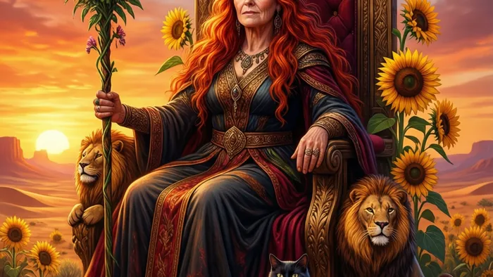 Королева Жезлов: Как Огонь Духа Преображает Отношения в Раскладах Таро