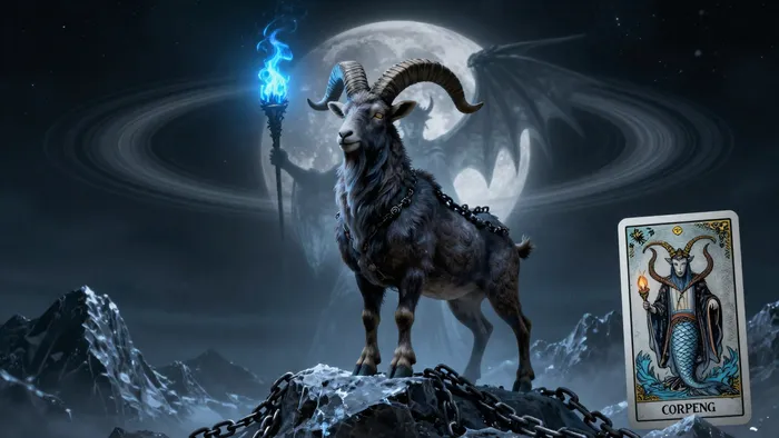 Иллюстрация к статье: Козерог и XV Аркан: Почему самый серьезный знак Зодиака связан с Дьяволом?