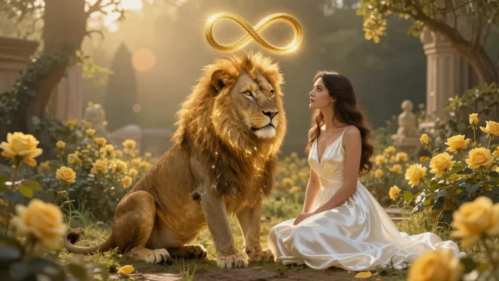 Иллюстрация к статье: Лев и Аркан Сила: Золотая грива в зеркале Таро