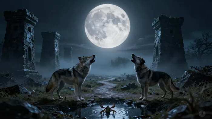 Иллюстрация к статье: Луна в Таро: Архетип сумерек, блужданий и скрытой истины