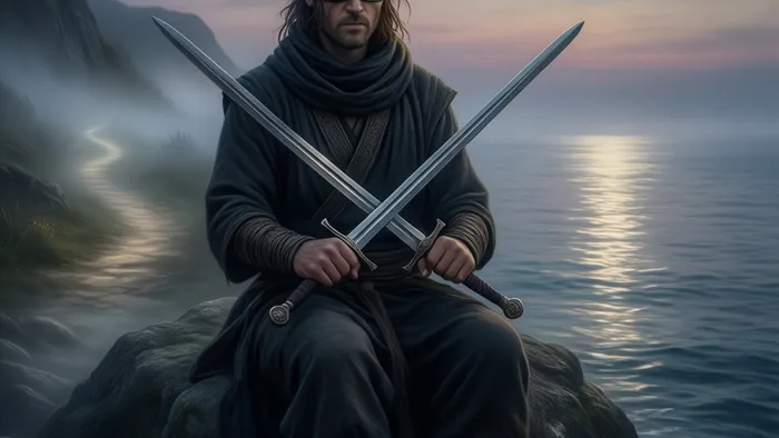 Медитация на Двойку Мечей: Как найти ясность в тумане неопределенности