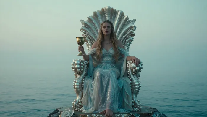 Иллюстрация к статье: Медитация на Королеву Кубков: Как войти в резонанс с интуицией и прочитать поле