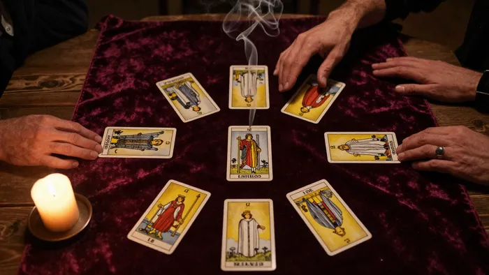 Иллюстрация к статье: Мосты между душами: как расклад Таро на общие интересы помогает найти своих людей