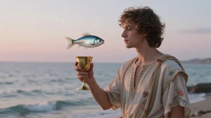 Иллюстрация к статье: Паж Кубков в Таро: когда «да» прячется за улыбкой и нежной эмоцией