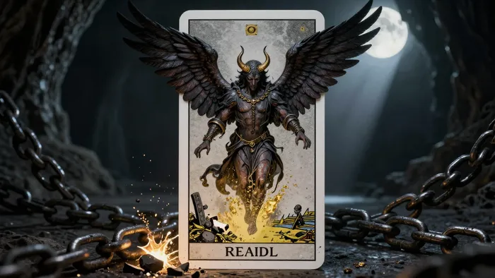 Иллюстрация к статье: Перевернутый Дьявол в Таро: когда оковы спадают сами собой