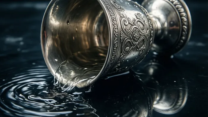 Перевёрнутый Туз Кубков: Когда чаша радости опрокинута