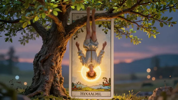 Иллюстрация к статье: Повешенный в Таро: почему пауза — это самое активное действие в вашей жизни