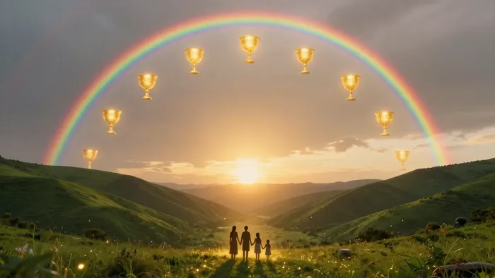 Иллюстрация к статье: Практика Десятки Кубков: Как почувствовать поле абсолютного счастья