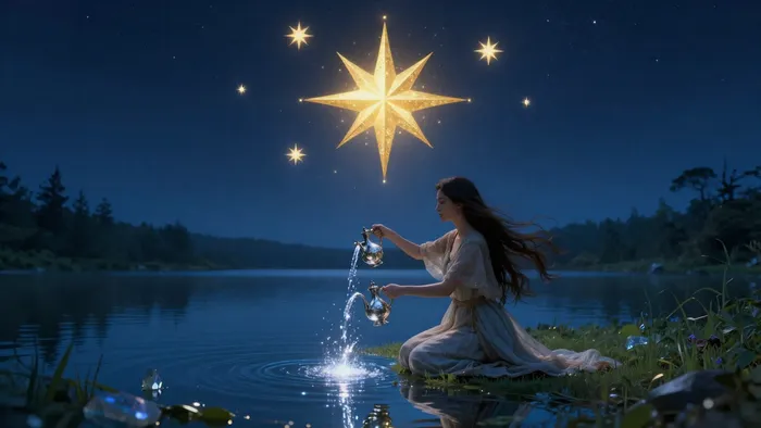 Иллюстрация к статье: Прозрачность надежды: Как правильно визуализировать аркан Звезда для настройки интуиции